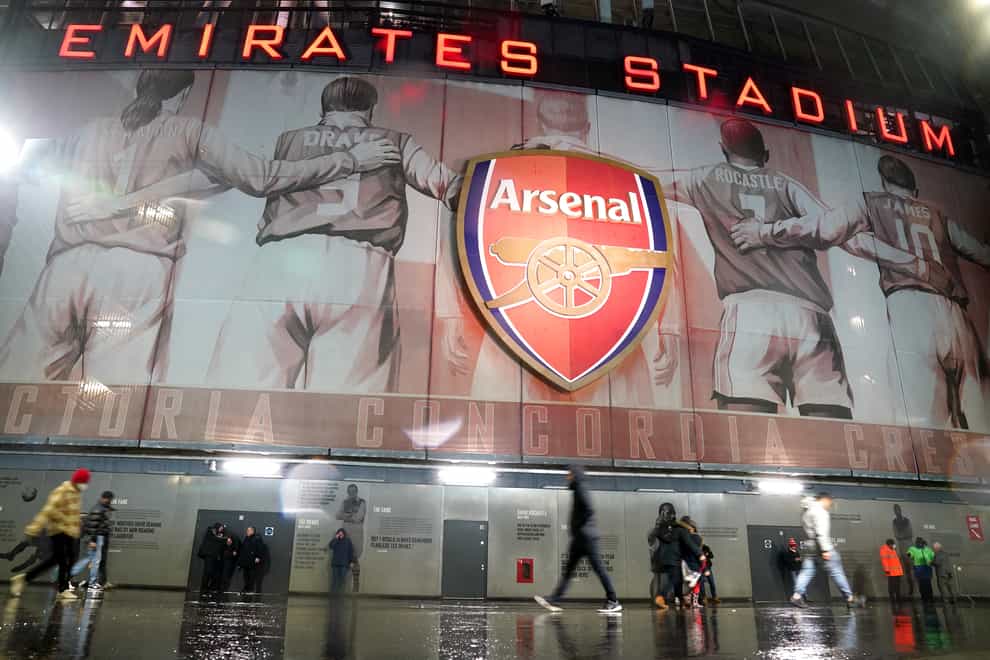 An Arsenal season-ticket holder was the victim of racial abuse and a physical attack on Wednesday at the Emirates Stadium (John Walton/PA)
