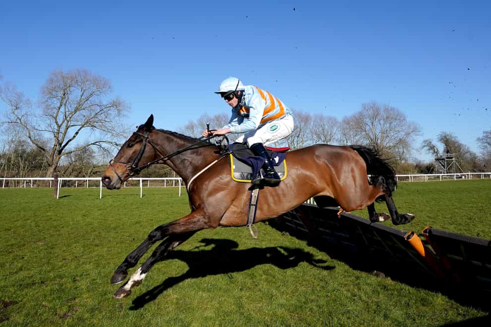 Beauport ridden by jockey Jordan Nailor on their way to winning the Optimum Pay Handicap Hurdle at Uttoxeter Racecourse, Staffordshire. Picture date: Saturday March 19, 2022.