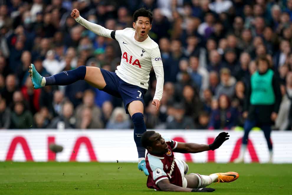 Son Heung-min scored twice for Tottenham (Nick Potts/PA)