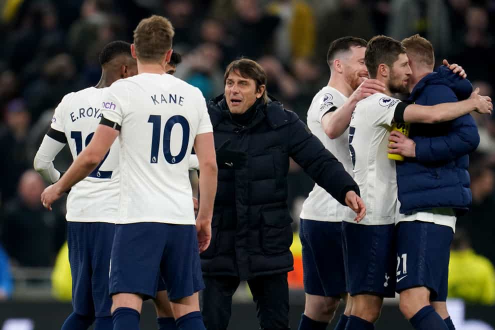 Antonio Conte has seen Spurs play their way back into Champions League contention (Nick Potts/PA)