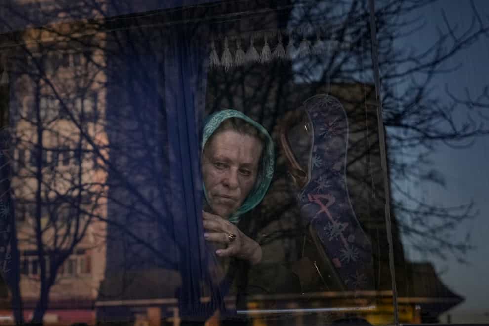 Ukrainians in the besieged city of Mariupol have been abducted, according to Liz Truss (Vadim Ghirda/AP)