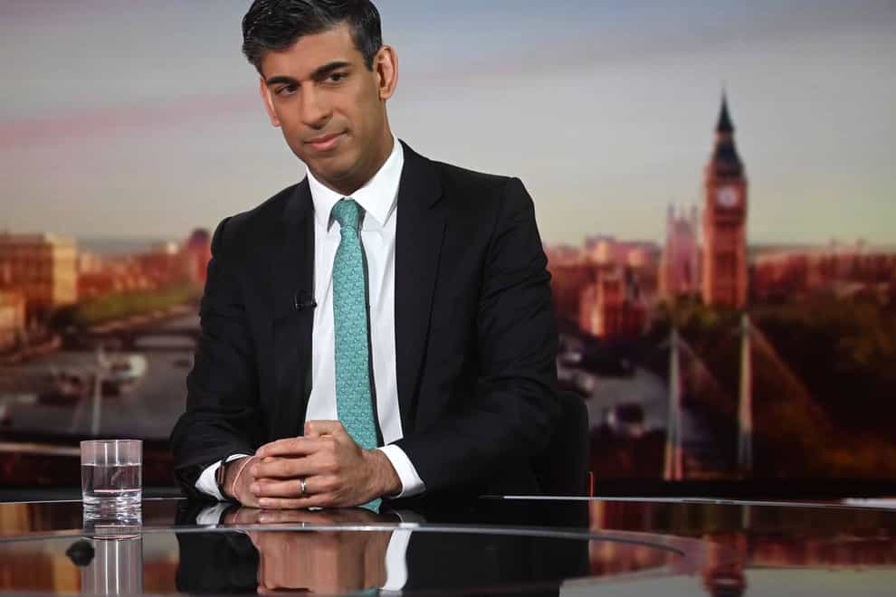 Chancellor Rishi Sunak will be making his spring statement on Wednesday (BBC/PA)