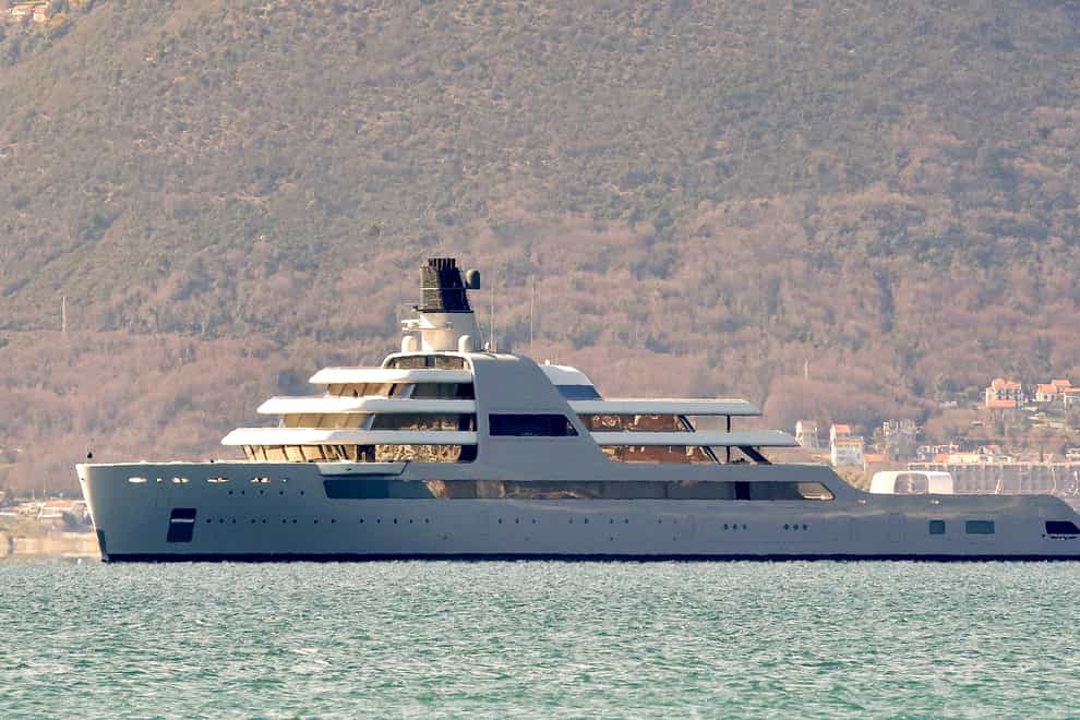 Roman Abramovich’s superyacht Solaris (Risto Bozovic/AP)