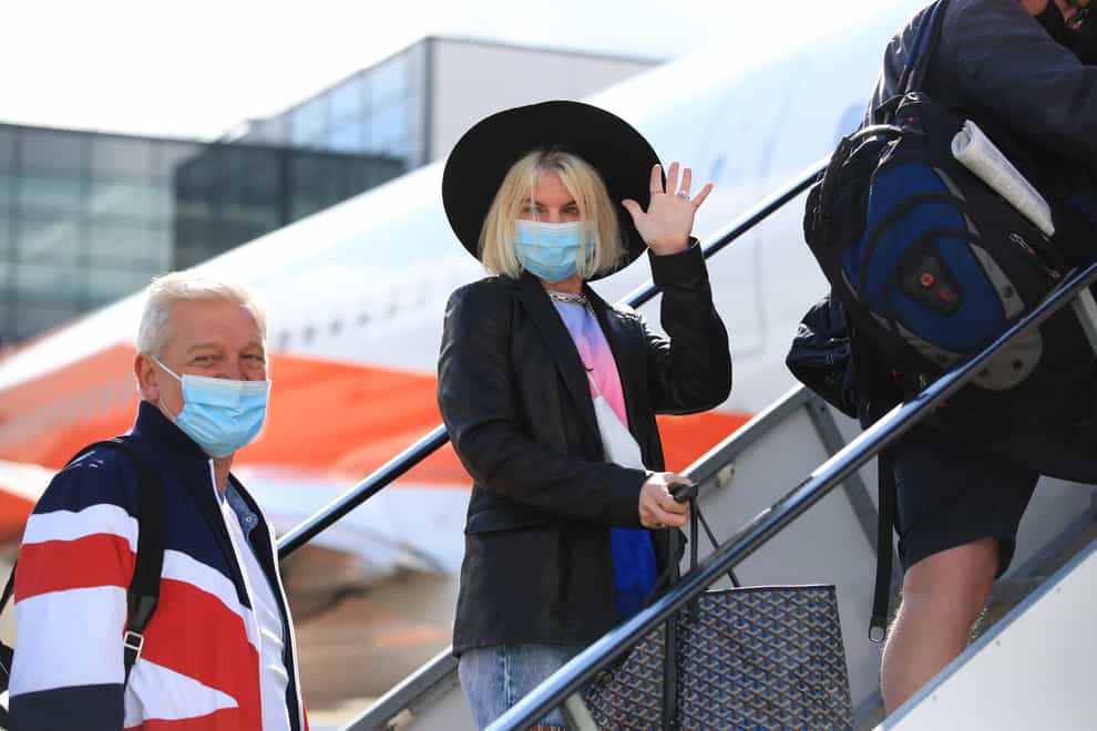 EasyJet has become the latest airline to announce a relaxation of its mask-wearing policy (Gareth Fuller/PA)