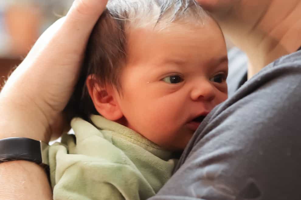 Baby Briana was born on March 16 (Maia Mikhaluk/PA)