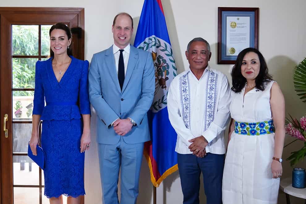 The Duke and Duchess of Cambridge have praised the Belize government for its efforts to protect marine life (Jane Barlow/PA)