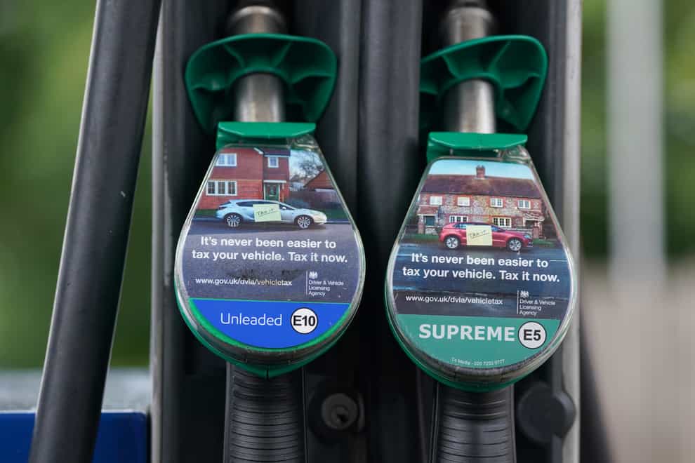 Chancellor Rishi Sunak is reportedly considering a cut in fuel duty of up to 5p per litre in his spring statement (Joe Giddens/PA)