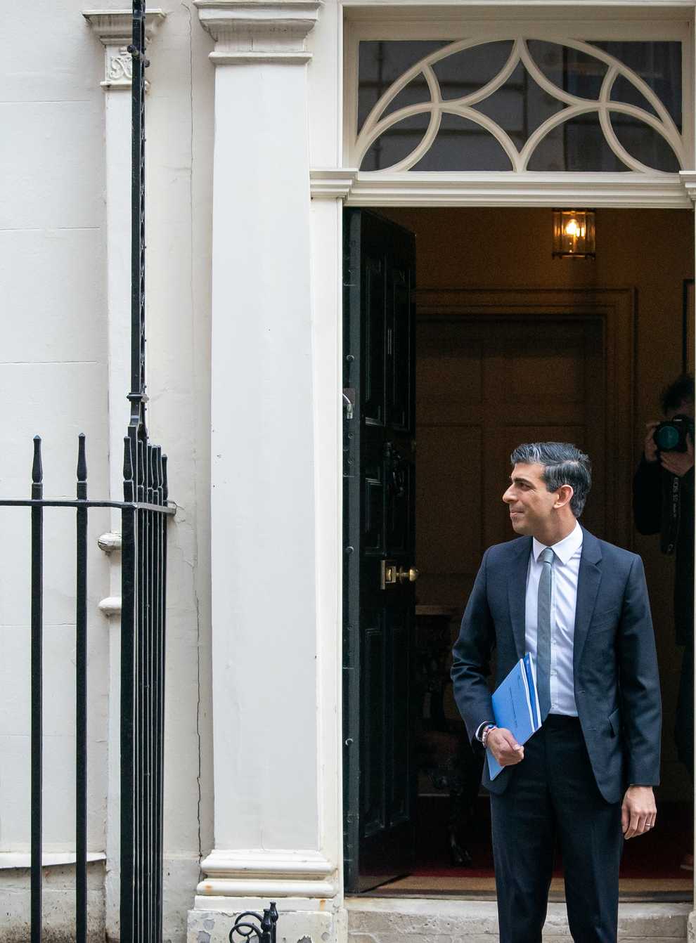 Chancellor of the Exchequer Rishi Sunak leaves 11 Downing Street ahead of his spring statement (Aaron Chown/PA)
