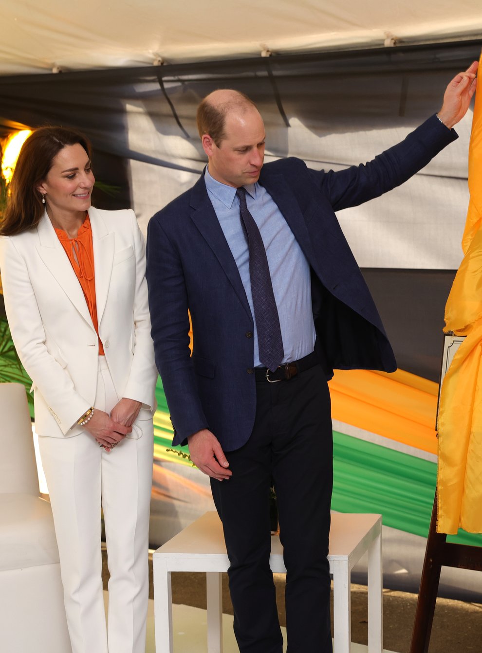The Duchess of Cambridge forced her husband off the road – in the name of testing his driving skills on a simulator (Chris Jackson/PA)