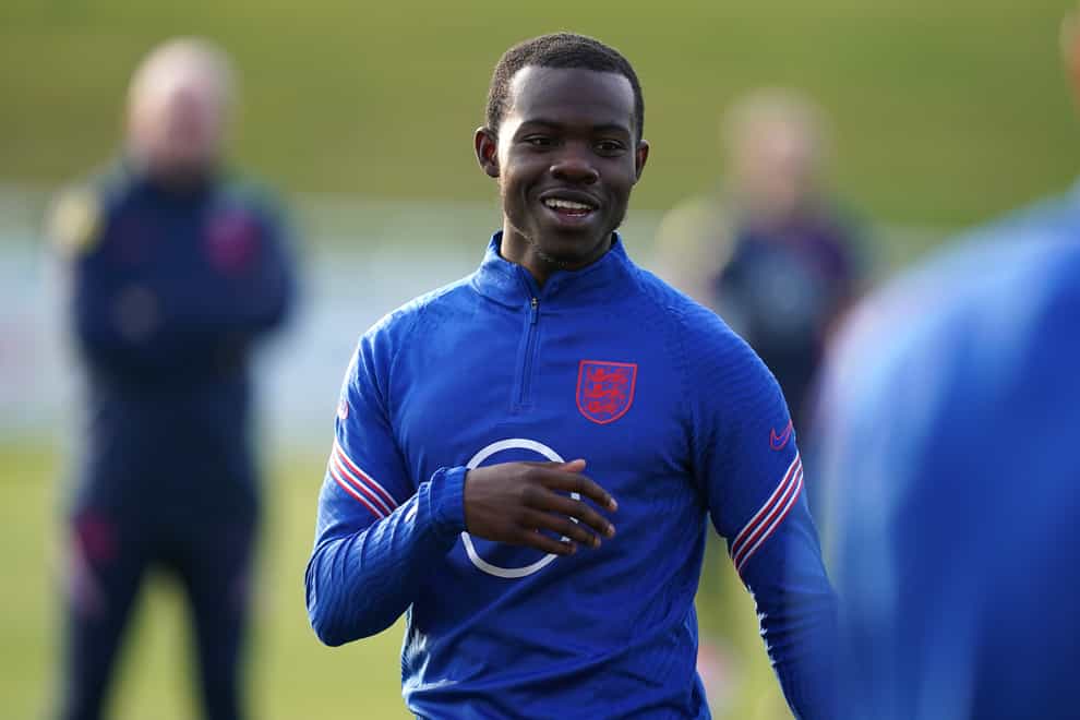 Tyrick Mitchell is with England for the first time (Martin Rickett/PA)