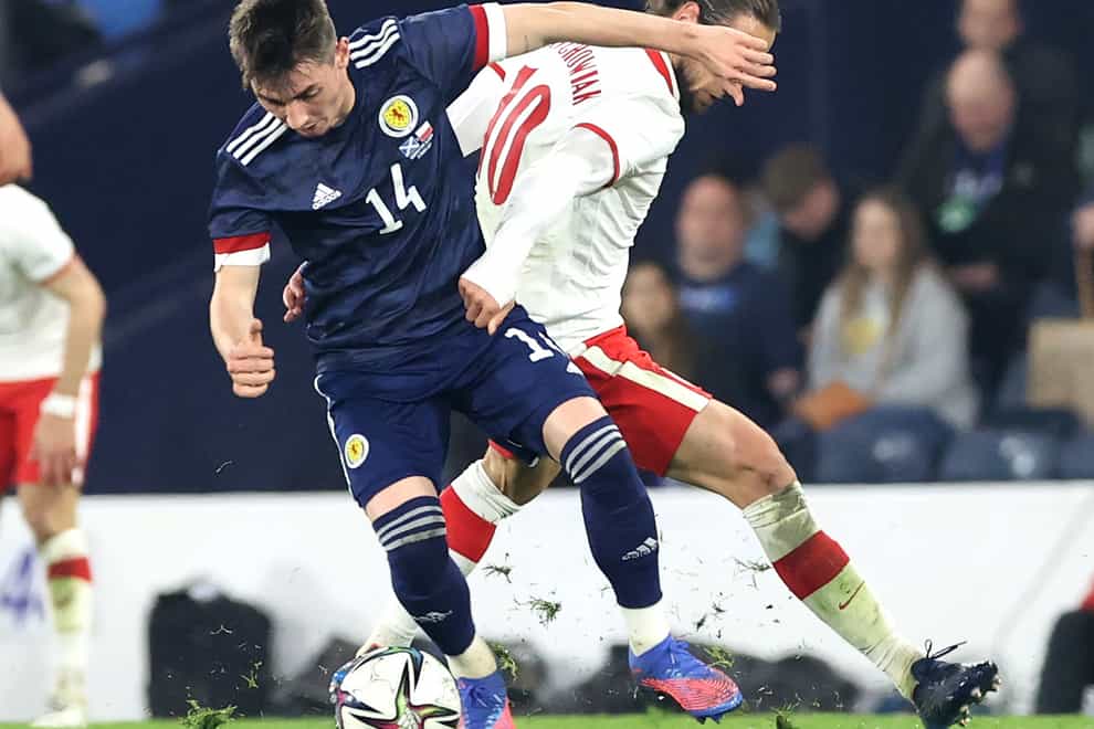 Billy Gilmour in action against Poland (Steve Welsh/PA)