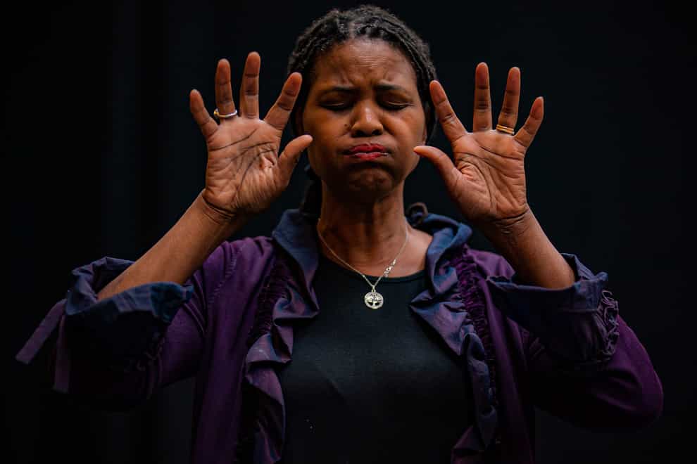British Sign Language interpreter Sherrie Eugene-Hart , as the House of Lords marked the first live use of BSL interpretation in the upper chamber (PA)