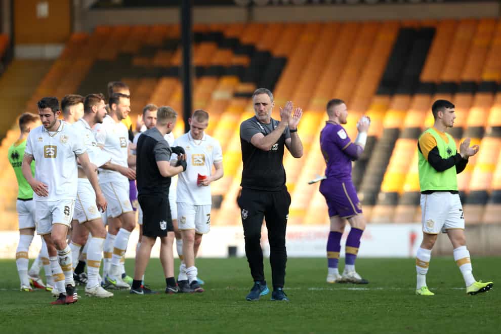 Andy Crosby is relishing the season run-in at Port Vale (Barrington Coombs/PA)