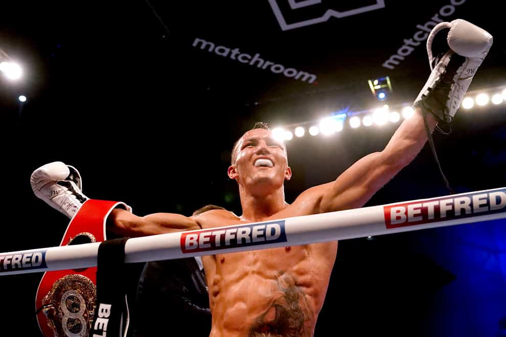 Josh Warrington (pictured) became a two-time world champion after stopping Kiko Martinez to regain the IBF featherweight title (Martin Rickett/PA)