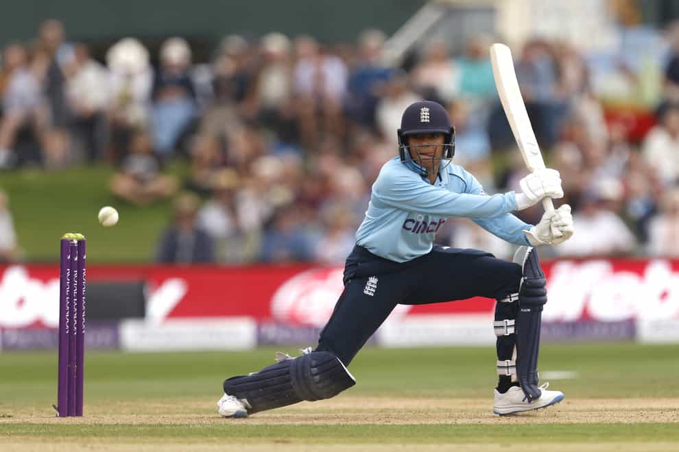 England’s Sophia Dunkley made 67 against Bangladesh in Wellington (Steven Paston/PA)