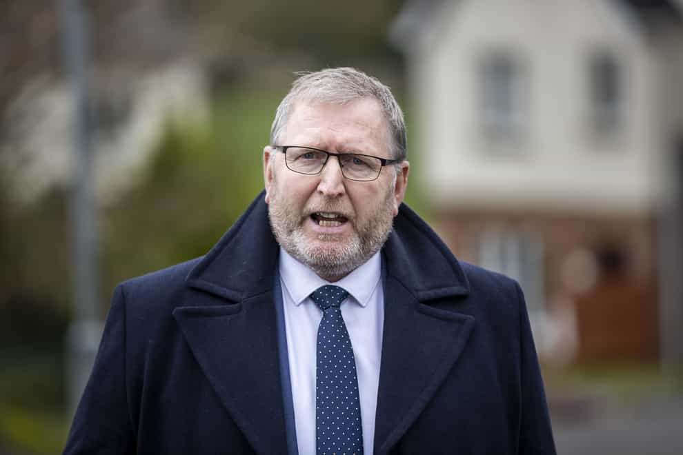 UUP leader Doug Beattie’s constituency office was attacked hours after he announced that his party was withdrawing from participating in loyalist rallies against the Northern Ireland Protocol (Liam McBurney/PA)