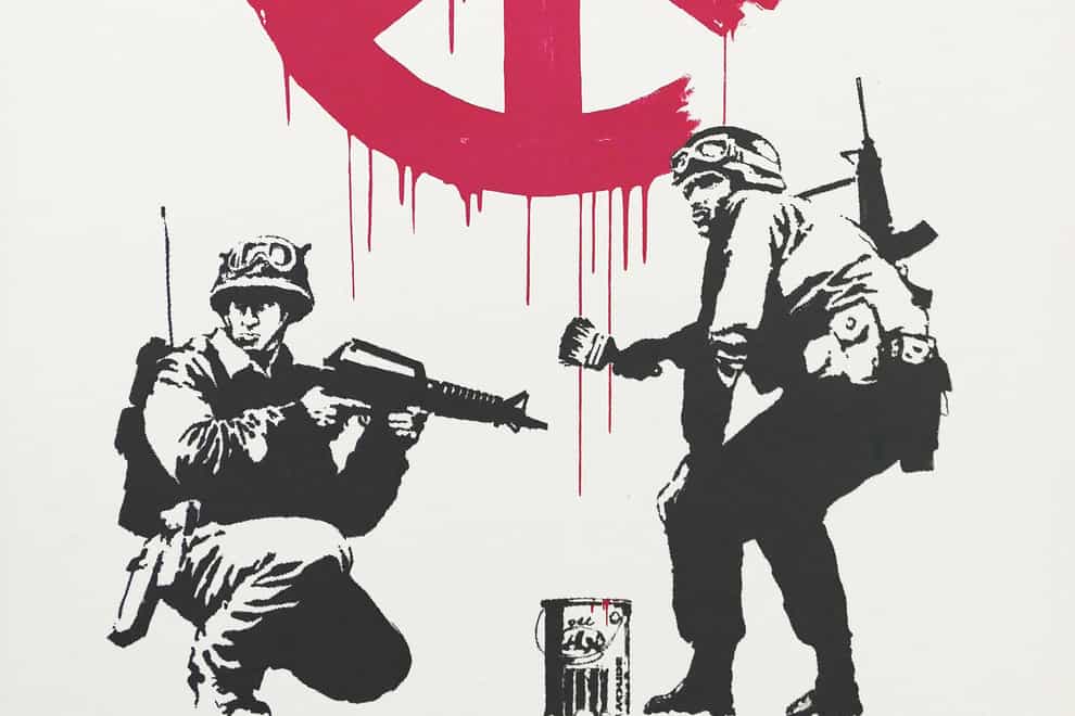 The Banksy artwork CND Soldiers (MyArtBroker/PA)
