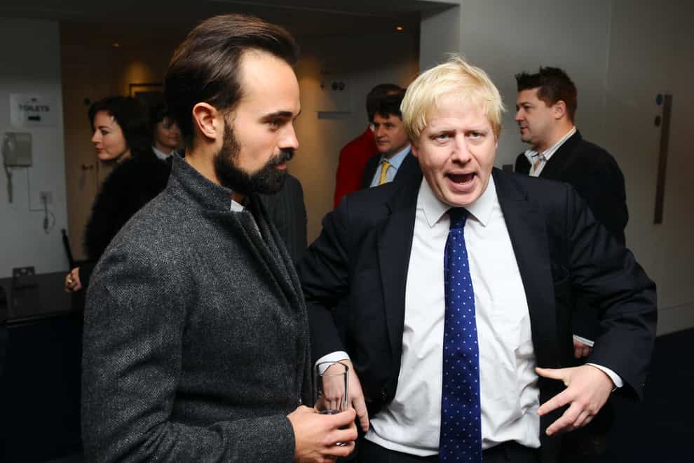 File photo dated 23/11/2009 of Evgeny Lebedev (left) and Boris Johnson attend a pre-lunch reception for the Evening Standard Theatre Awards at the Royal Opera House in Covent Garden, London. (Ian West/PA)