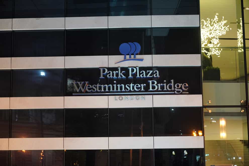 The Park Plaza Hotel, south London, where Conservative MPs are attending an event (PA)