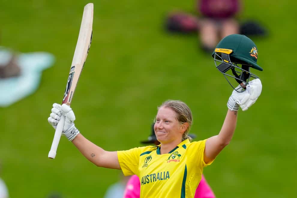 Alyssa Healy’s century helped Australia into the Women’s World Cup final (John Cowpland/Photosport/AP)