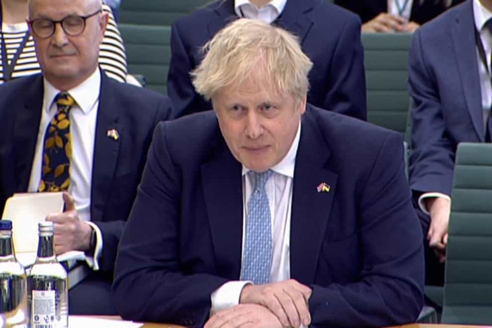 Prime Minister Boris Johnson answering questions in front of the Liaison Committee (House of Commons/PA)