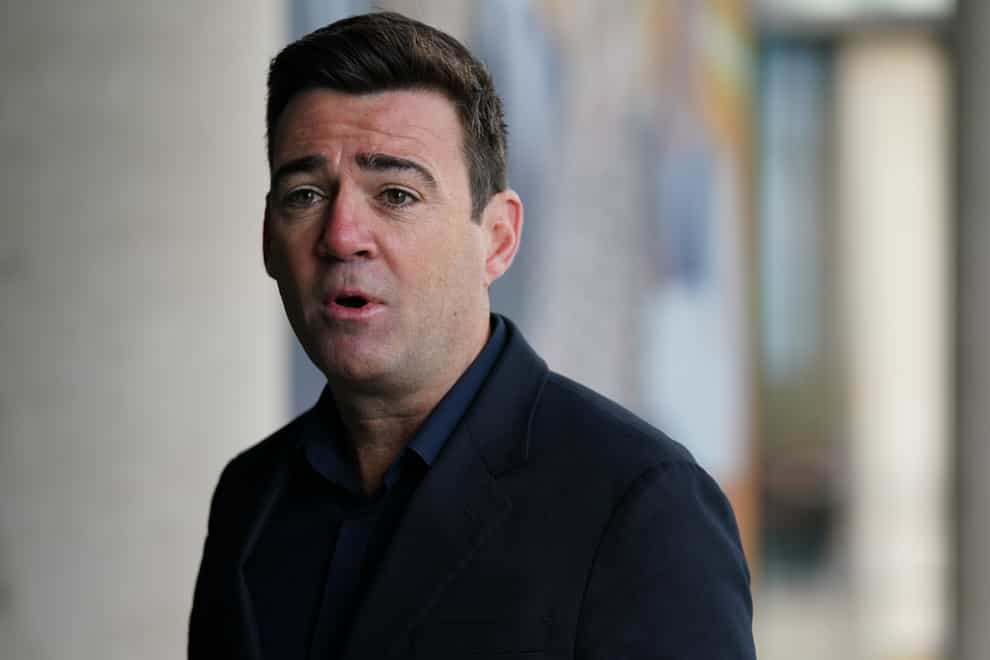 Mayor of Greater Manchester Andy Burnham has been visiting Belfast and Dublin (Jacob King/PA)