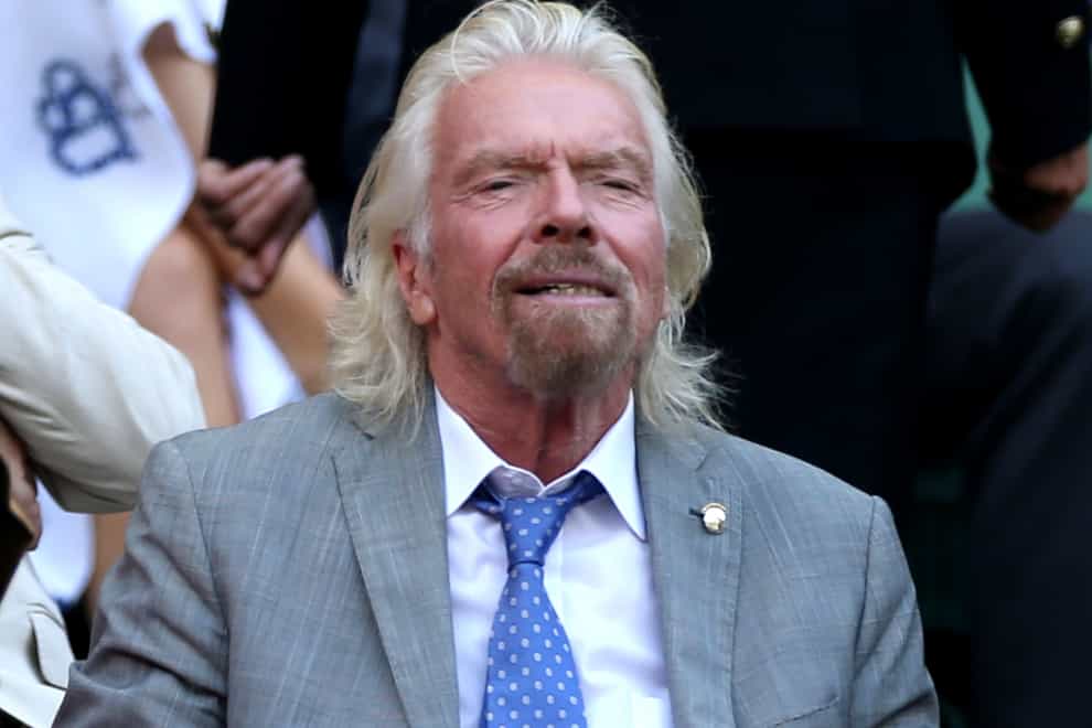 Sir Richard Branson at Wimbledon (PA)
