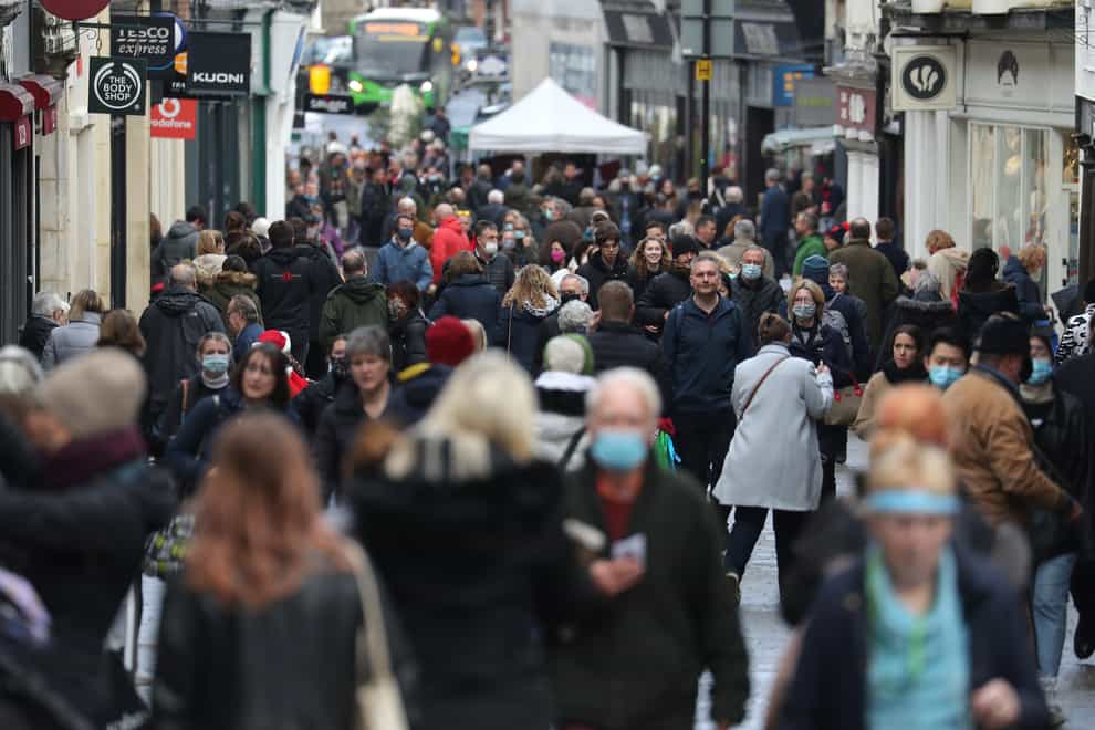 UK economic growth grew at a faster pace than first thought in the final three months of 2021 despite the spread of the Omicron variant of coronavirus, according to official figures (Andrew Matthews?PA)
