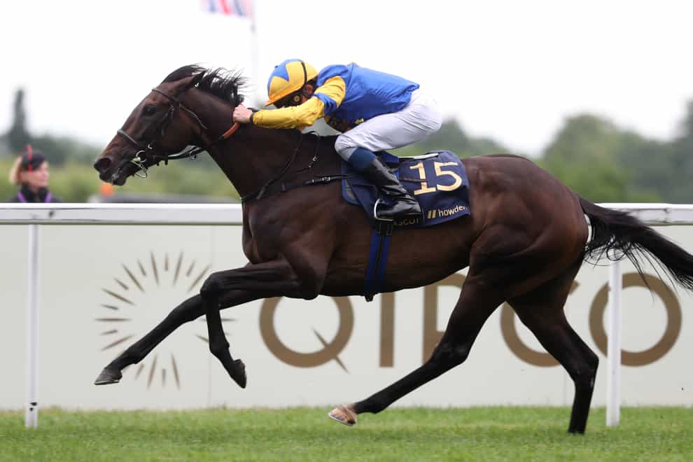Wonderful Tonight ridden by William Buick on their way to winning the Hardwicke Stakes during day five of Royal Ascot at Ascot Racecourse (David Davies/PA)