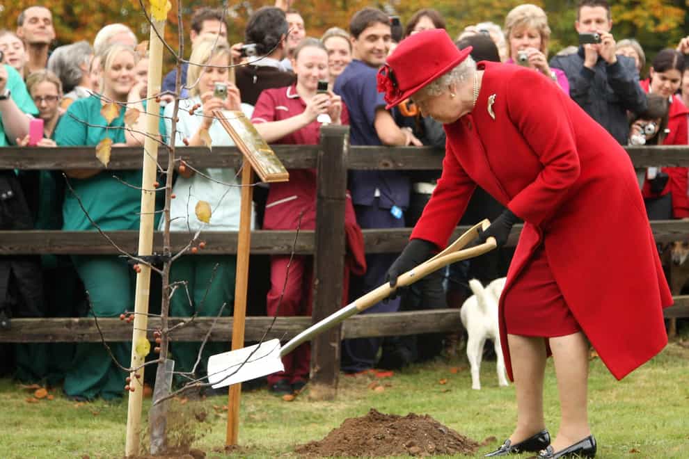 The Queen has sent a message of thanks to people across the country who have helped to plant more than a million trees to mark her Platinum Jubilee (Chris Jackson/PA)