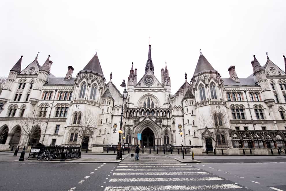 The Royal Courts of Justice in London (Ian West/PA)