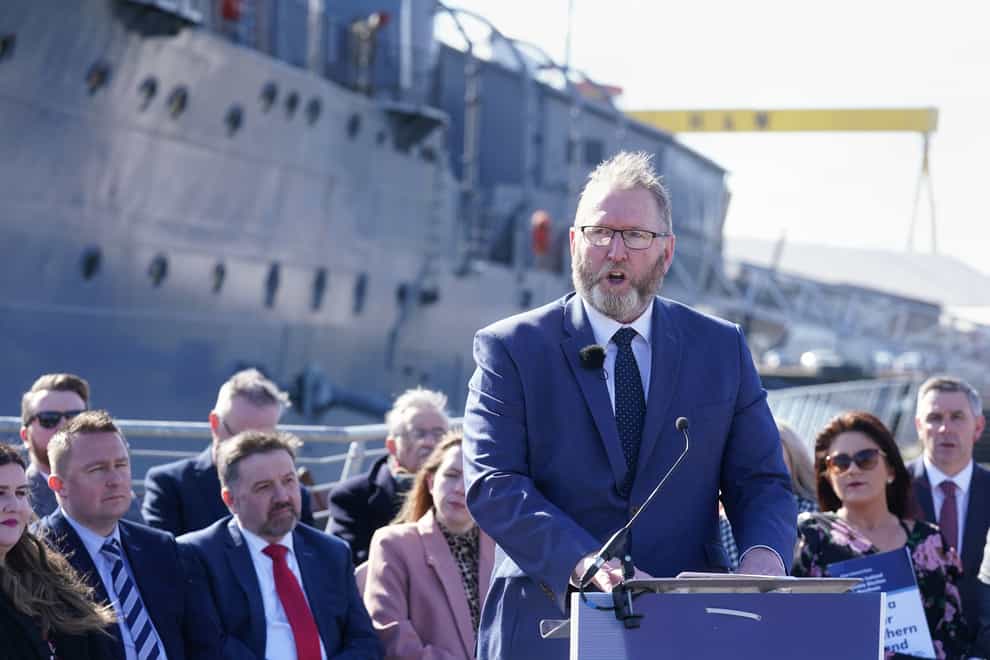 UUP leader Doug Beattie claimed there will not be a united Ireland for generations as he launched his party’s manifesto ahead of May’s Northern Ireland Assembly elections (Brian Lawless/PA)