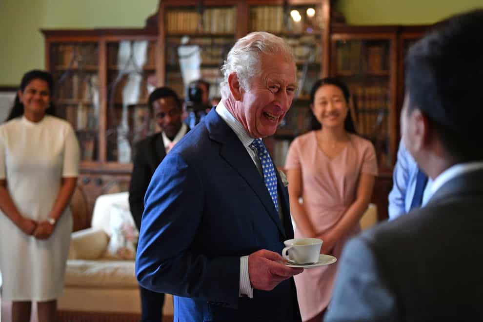 The Prince of Wales meets students during his visit to Cambridge (Justin Tallis/PA)