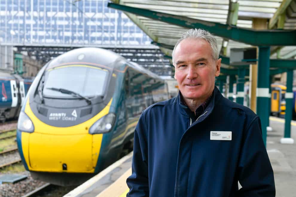 A rail worker who retired after clocking up a 50-year career in the industry said ‘it’s the people that make it’ (Avanti West Coast/PA)