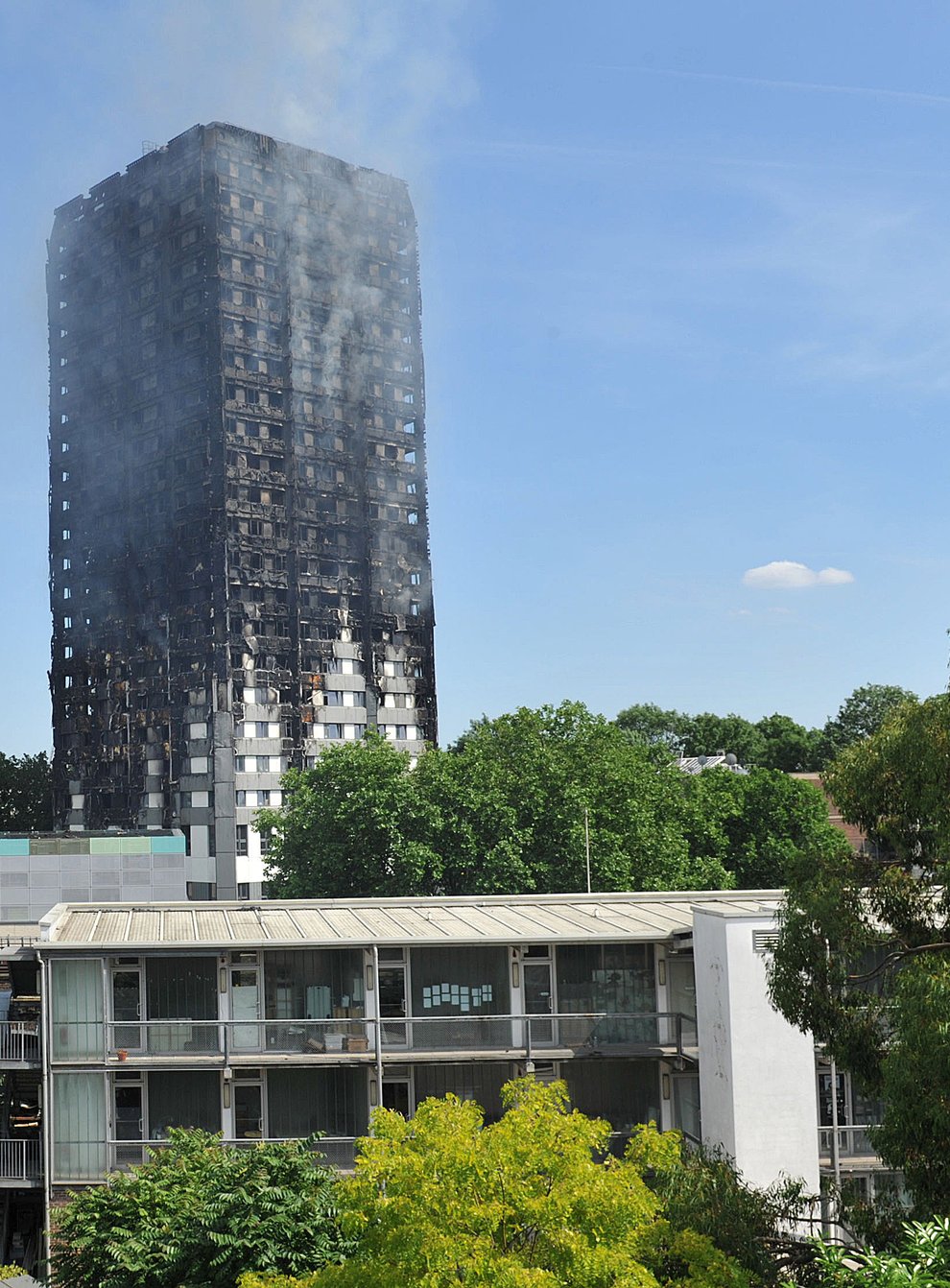 The west London tower block blaze killed 72 people on June 14 2017 (PA)