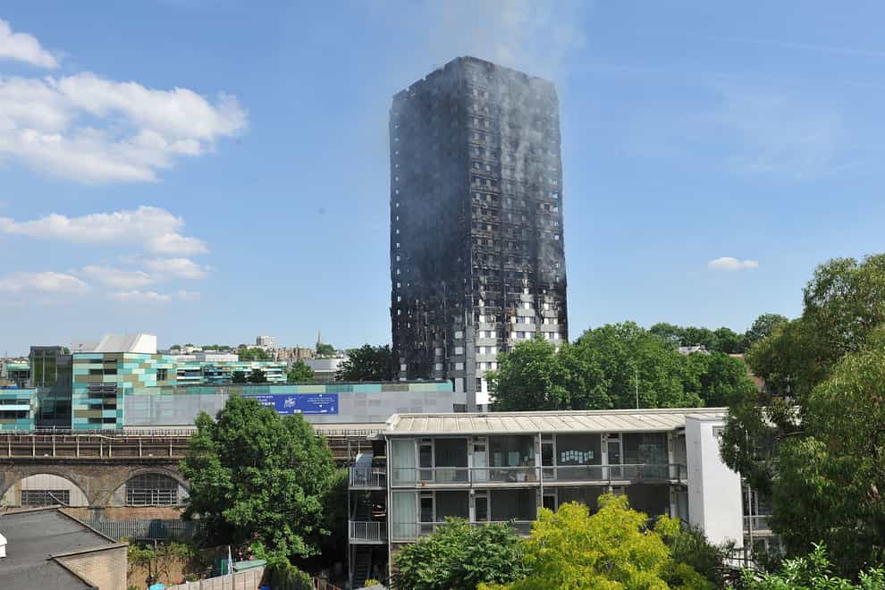 The west London tower block blaze killed 72 people on June 14 2017 (PA)