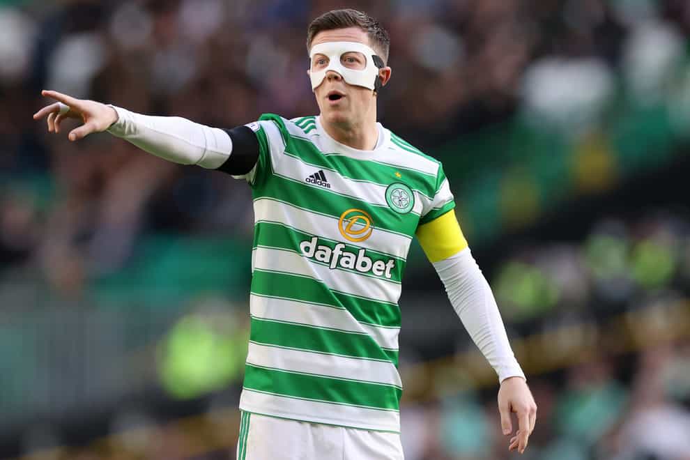 Callum McGregor will lead Celtic out at Ibrox (Steve Welsh/PA)