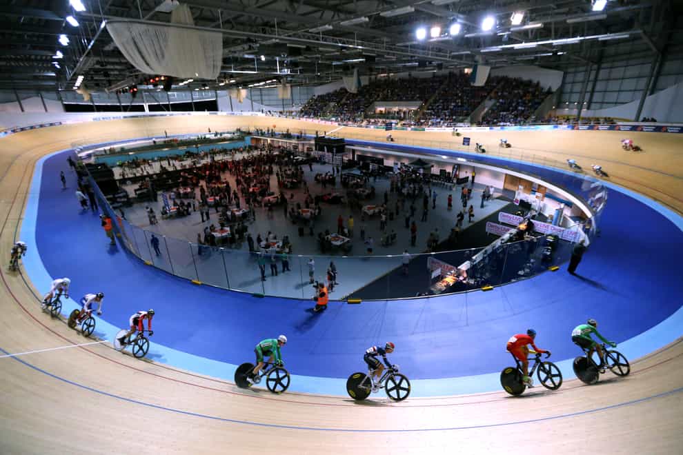 Emily Bridges was set to compete at the Derby Arena Velodrome in a women’s event (Tim Goode/PA)