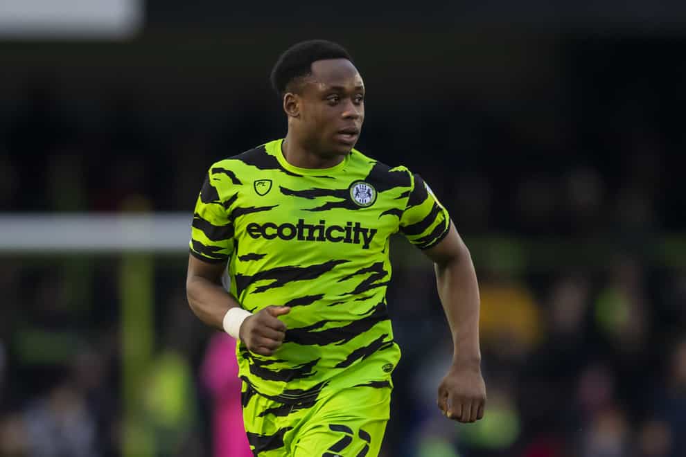 Forest Green Rovers’ Udoka Godwin-Malife is set to return from suspension (Leila Coker/PA)