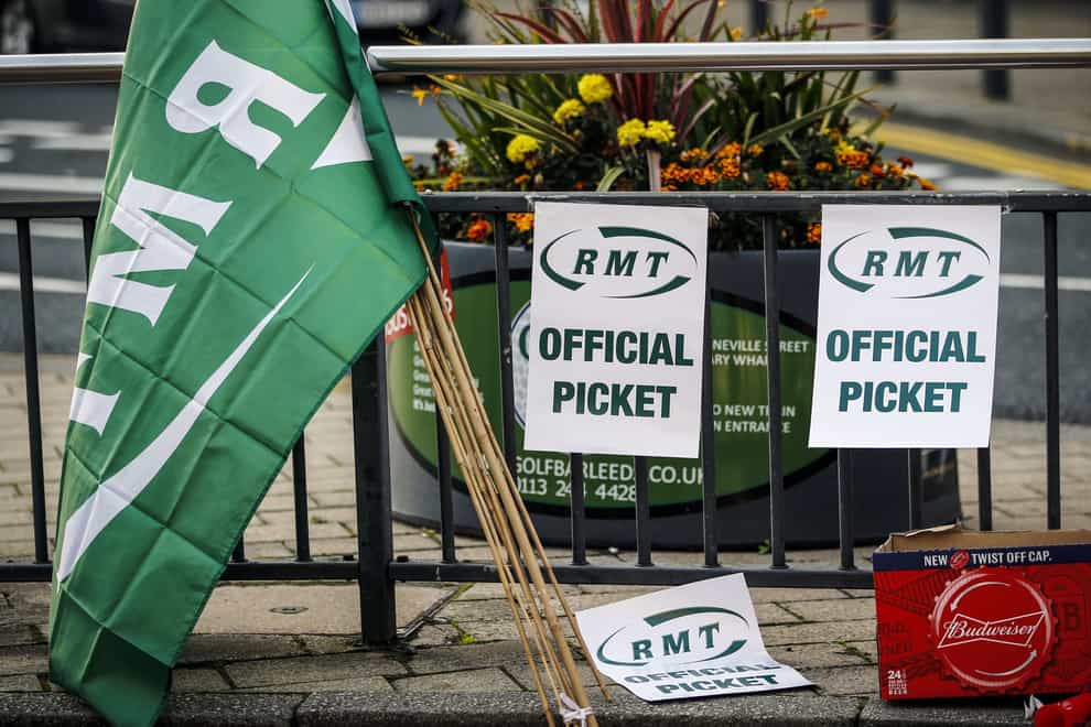 A strike by the RMT will hit TransPennine Express services on Sunday (Danny Lawson/PA)
