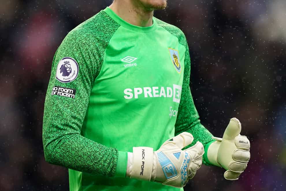 Nick Pope and Burnley head into Saturday’s match against Manchester City with the Clarets lying second-bottom of the Premier League (Martin Rickett/PA).