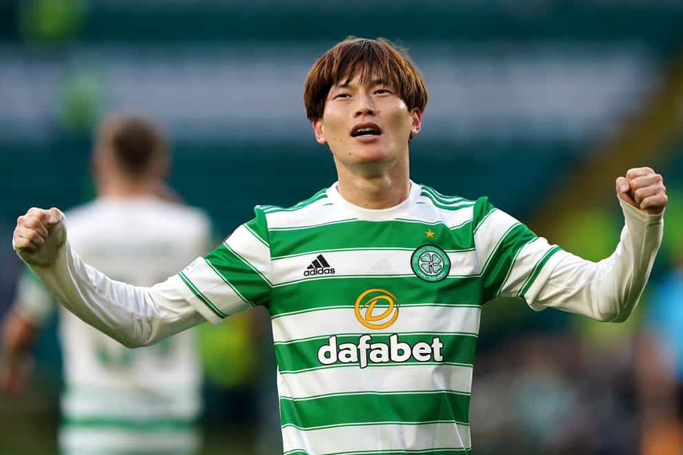 Celtic’s Kyogo Furuhashi is available for the Ibrox clash (Andrew Milligan/PA)