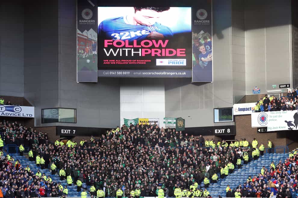 Celtic fans will have a corner section at Ibrox (Andrew Milligan/PA)