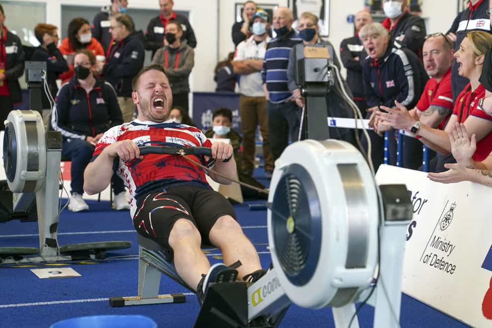 Team UK during a training session ahead of the Invictus Games (Steve Parsons/PA)