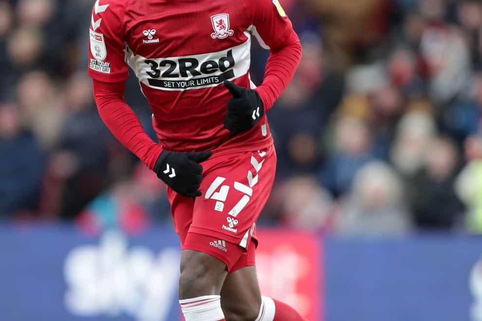 Middlesbrough’s Folarin Balogun was on target in the win at Peterborough (Richard Sellers/PA)