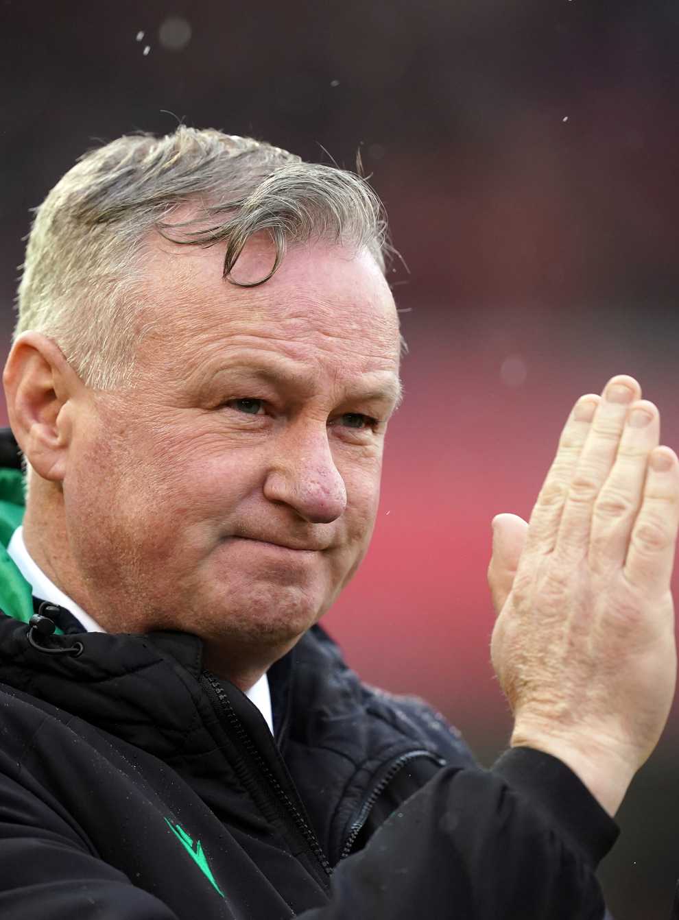 Michael O’Neill was happy to take a fortunate win (Mike Egerton/PA)