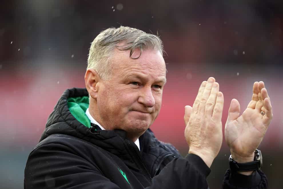 Michael O’Neill was happy to take a fortunate win (Mike Egerton/PA)