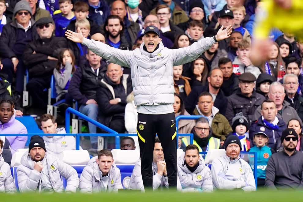 Chelsea manager Thomas Tuchel on the touchline (Adam Davy/PA)
