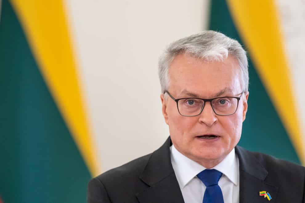 Lithuanian president Gitanas Nauseda (Mindaugas Kulbis/AP)