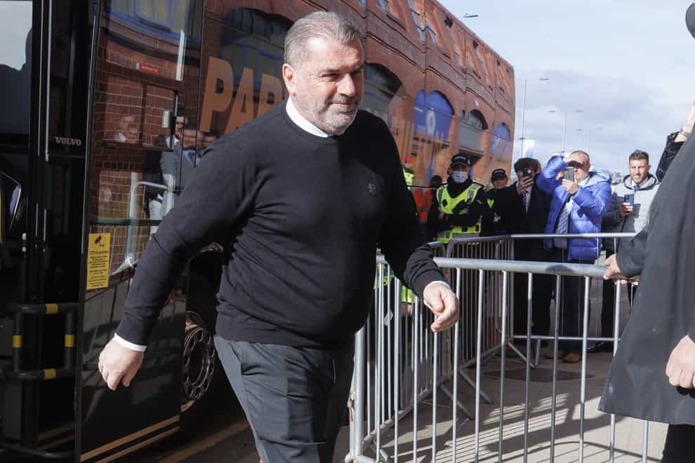 Ange Postecoglou’s side triumphed at Ibrox (Steve Welsh/PA)
